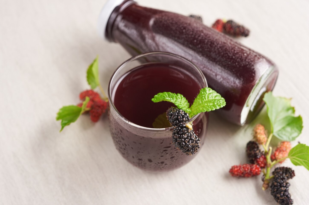 Suco com Folha de Amora